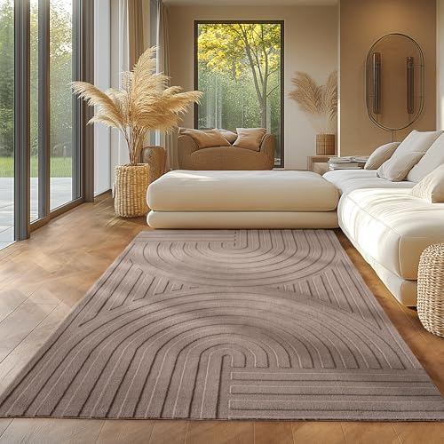 SIMPEX Skandinavischer Boho Teppich Einfarbig Beige 140x200 cm, Deko Teppich, Waschbar, 3D-Effekt, für Wohnzimmer und Schlafzimmer SIMPEX Skandinavischer Boho Teppich Einfarbig Beige 140x200 cm, Deko Teppich, Waschbar, 3D-Effekt, für Wohnzimmer und Schlafzimmer von SIMPEX