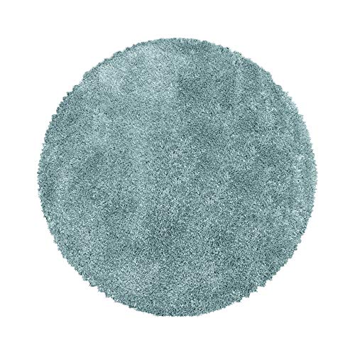 SIMPEX Teppich Wohnzimmer 200 cm Rund Hochflor Teppich Blau Moderne Einfarbig Design - Schlafzimmer Teppich Pflegeleicht Extra Weich Extra Flauschig - Carpet Living Room Deko SIMPEX Teppich Wohnzimmer 200 cm Rund Hochflor Teppich Blau Moderne Einfarbig Design - Schlafzimmer Teppich Pflegeleicht Extra Weich Extra Flauschig - Carpet Living Room Deko von SIMPEX