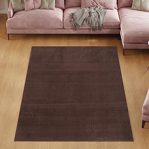 SIMPEX Teppich Wohnzimmer Shaggy Modern Unicolor - Einfarbig Design 120 x 160 cm Braun - Hochflor Teppich Schlafzimmer Küchenteppich Extra Weich Pflegeleicht - Waschbarer Teppich Flauschig - Rug Halı SIMPEX Teppich Wohnzimmer Shaggy Modern Unicolor - Einfarbig Design 120 x 160 cm Braun - Hochflor Teppich Schlafzimmer Küchenteppich Extra Weich Pflegeleicht - Waschbarer Teppich Flauschig - Rug Halı von SIMPEX