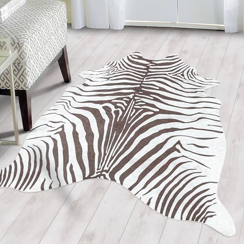 SIMPEX Tigerfell Teppich, Braun, 150 x 200 cm, Kunstfell von SIMPEX
