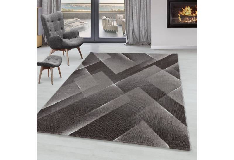 SIMPEX24 Designteppich Abstrakt Design, Rechteckig, Höhe: 9 mm, Kurzflor Teppich Abstrakt Design Teppich Braun Teppich Wohnzimmer von Simpex24