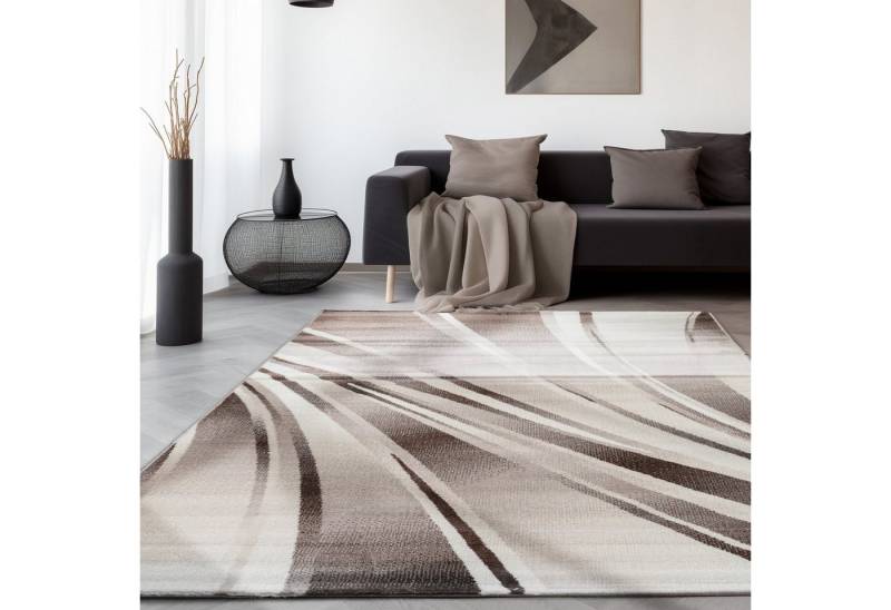SIMPEX24 Designteppich Abstrakt Wellen Design, Läufer, Höhe: 12 mm, Kurzflor Teppich Wohnzimmer Abstrakt Wellen Design Verschidene Größen von SIMPEX24