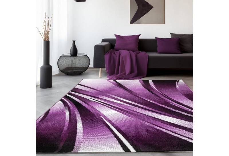 SIMPEX24 Designteppich Abstrakt Wellen Design, Läufer, Höhe: 12 mm, Kurzflor Teppich Wohnzimmer Abstrakt Wellen Design Verschidene Größen von SIMPEX24
