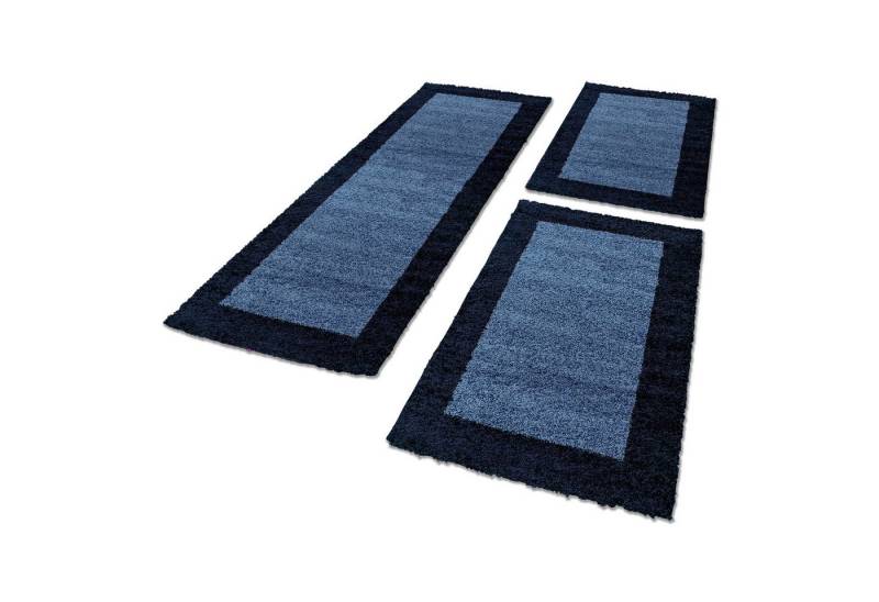 SIMPEX24 Hochflor-Bettumrandung Bordüre Design, Höhe 30 mm, (Bett-Set, 3-tlg., Bettvorlage), Schlafzimmer Teppich Bettumrandung Läufer Set 3 teilig von SIMPEX24