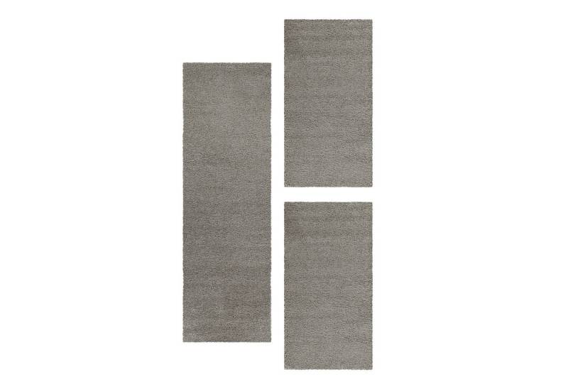 SIMPEX24 Hochflor-Bettumrandung Geometrisch Design, Höhe 30 mm, (Bett-Set, 3-tlg., Bettvorlage), Schlafzimmer Teppich Bettumrandung Läufer Set 3 teilig von SIMPEX24