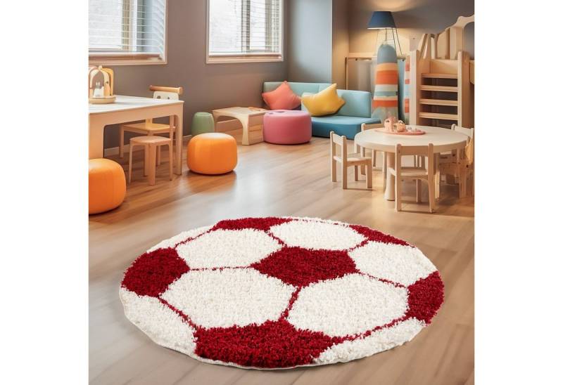 SIMPEX24 Teppich Fußball Design, Rund, Höhe: 30 mm, Kinder Teppich Fußball Form Kinderzimmer Versch. Farben und Größen SIMPEX24 Teppich Fußball Design, Rund, Höhe: 30 mm, Kinder Teppich Fußball Form Kinderzimmer Versch. Farben und Größen von SIMPEX24