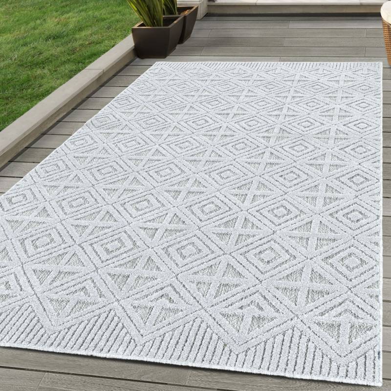 SIMPEX24 Outdoorteppich Boho Design, Läufer, Höhe: 10 mm, Outdoor Teppich Boho Design Skandinavisch Stil Küchen Balkon Terrasse von SIMPEX24