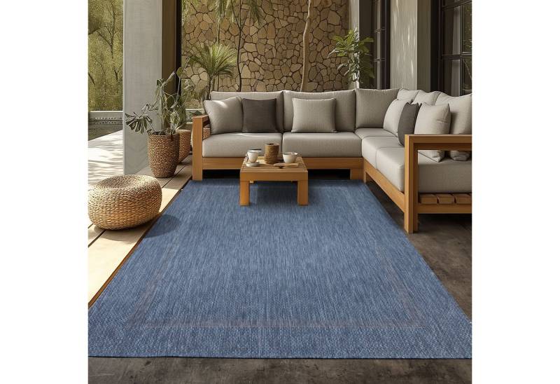 SIMPEX24 Outdoorteppich Unicolor - Einfarbig, Läufer, Höhe: 5 mm, Teppich Wetterfest Balkon Küchenteppich Flachgewebe Sisaloptik von SIMPEX24