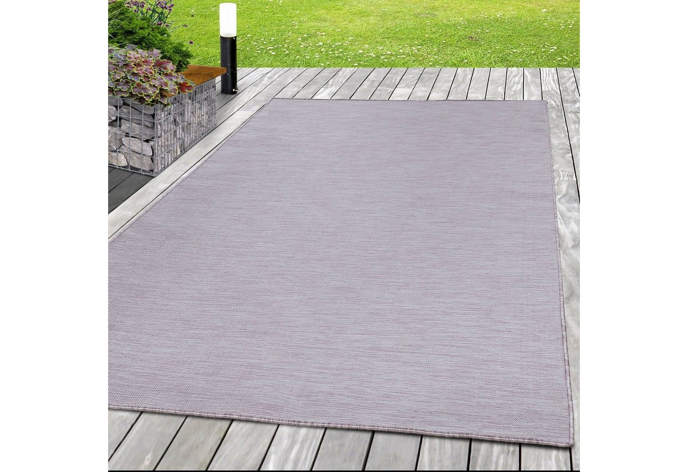 Outdoorteppich Unicolor - Einfarbig, SIMPEX24, Läufer, Höhe: 7 mm, Outdoor Teppich Einfarbig Teppich für Küche Balkon Terrasse von SIMPEX24