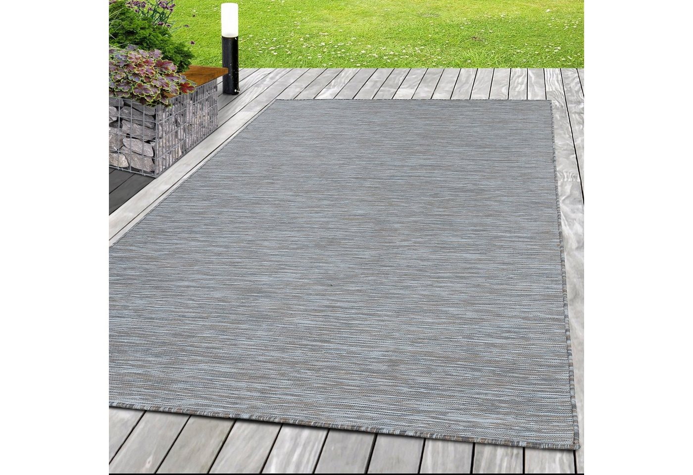 Outdoorteppich Unicolor - Einfarbig, SIMPEX24, Läufer, Höhe: 7 mm, Outdoor Teppich Einfarbig Teppich für Küche Balkon Terrasse von SIMPEX24