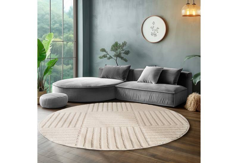 SIMPEX24 Designteppich Boho Design, Rund, Höhe: 8 mm, Teppich Wohnzimmer, Schlafzimmer, Gästezimmer SIMPEX24 Designteppich Boho Design, Rund, Höhe: 8 mm, Teppich Wohnzimmer, Schlafzimmer, Gästezimmer von SIMPEX24