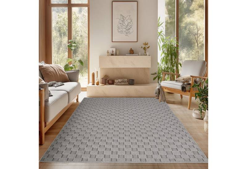 SIMPEX24 Designteppich Einfarbig Boucle Loop, Rechteckig, Höhe: 7 mm, Teppich Wohnzimmer, Schlafzimmer, Gästezimmer SIMPEX24 Designteppich Einfarbig Boucle Loop, Rechteckig, Höhe: 7 mm, Teppich Wohnzimmer, Schlafzimmer, Gästezimmer von SIMPEX24