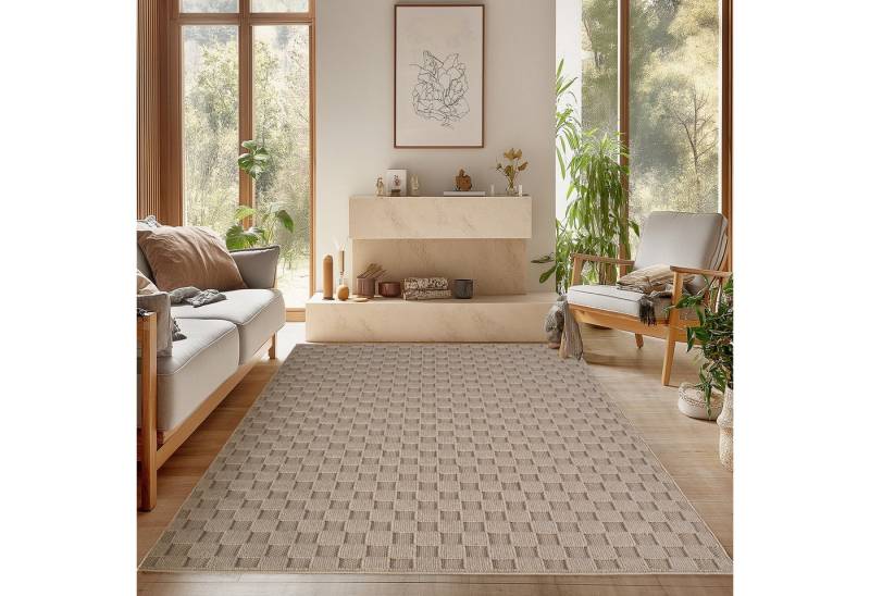 SIMPEX24 Designteppich Einfarbig Boucle Loop, Rechteckig, Höhe: 7 mm, Teppich Wohnzimmer, Schlafzimmer, Gästezimmer von SIMPEX24