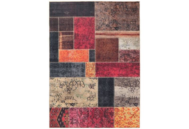 SIMPEX24 Designteppich Patchwork Design, Läufer, Höhe: 7 mm, Waschbarer Teppich Patchwork Design Rutschfest Teppich Wohnzimmer von SIMPEX24