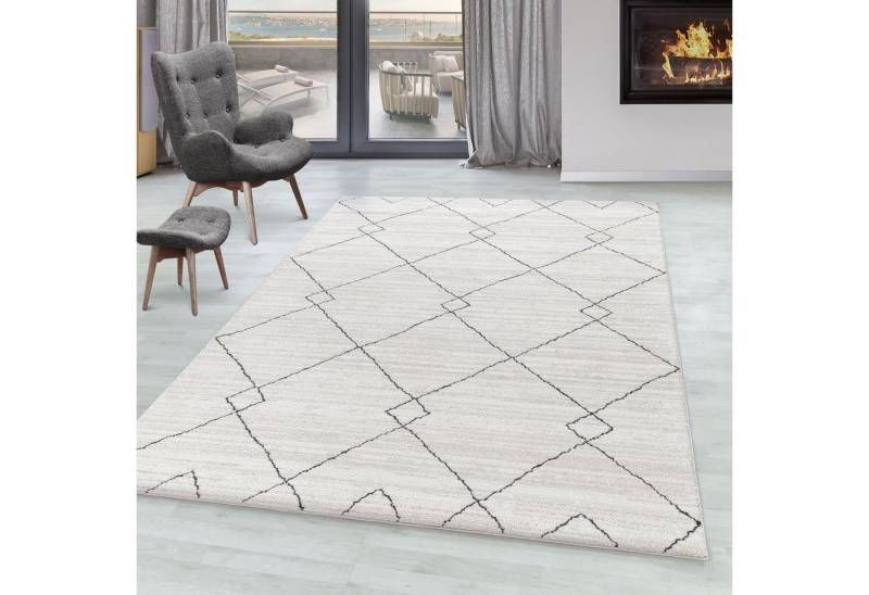 SIMPEX24 Designteppich Skandinavisches Design, Läufer, Höhe: 15 mm, Kurzflor Teppich Wohnzimmer Skandinavisches Design Teppich Boho Stil von SIMPEX24