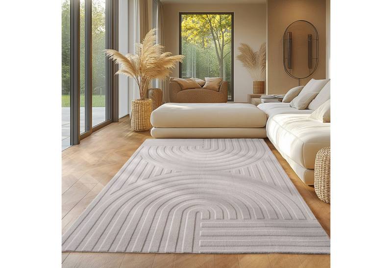 SIMPEX24 Designteppich Unicolor - Einfarbig, Rechteckig, Höhe: 12 mm, Kurzflor Boho Teppich Weich Anti-Rutsch Rückseite Waschbar von SIMPEX24