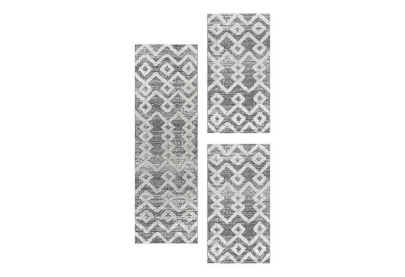 SIMPEX24 Hochflor-Bettumrandung Boho-Design, Höhe 20 mm, (Bett-Set, 3-tlg., Bettvorlage), Schlafzimmer Teppich Bettumrandung Läufer Set 3 teilig von SIMPEX24
