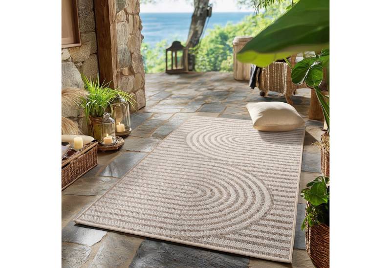 SIMPEX24 Outdoorteppich Boho Design, Läufer, Höhe: 5 mm, Outdoor Teppich Wetterfest Modern Design Wohnzimmer Küchen Terrasse von SIMPEX24