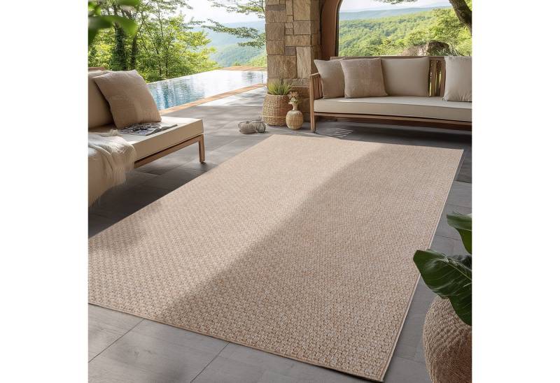 SIMPEX24 Outdoorteppich Boho Design, Läufer, Höhe: 5 mm, Outdoor Teppich Wetterfest Modern Wohnzimmer Küchen Terrasse Balkon von SIMPEX24