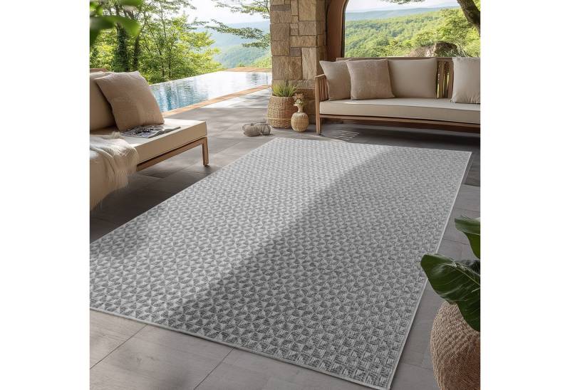 SIMPEX24 Outdoorteppich Boho Design, Läufer, Höhe: 5 mm, Outdoor Teppich Wetterfest Modern Wohnzimmer Küchen Terrasse Balkon von SIMPEX24