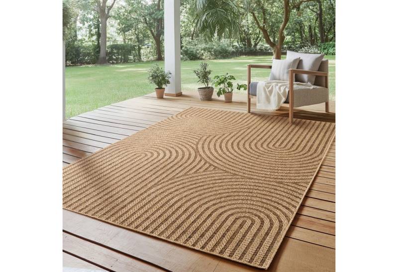 SIMPEX24 Outdoorteppich Boho Design, Läufer, Höhe: 5 mm, Outdoor Teppich Wetterfest Modern Wohnzimmer Küchen Terrasse Balkon von SIMPEX24