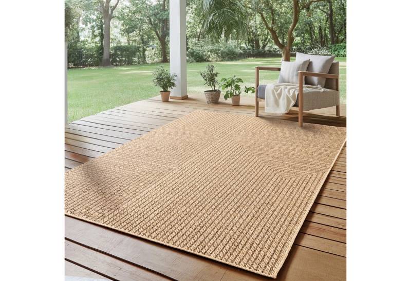 SIMPEX24 Outdoorteppich Boho Design, Läufer, Höhe: 5 mm, Outdoor Teppich Wetterfest Modern Wohnzimmer Küchen Terrasse Balkon von SIMPEX24