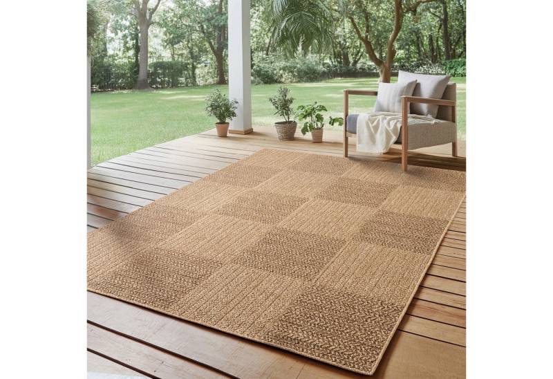 SIMPEX24 Outdoorteppich Boho Design, Läufer, Höhe: 5 mm, Outdoor Teppich Wetterfest Modern Wohnzimmer Küchen Terrasse Balkon von SIMPEX24