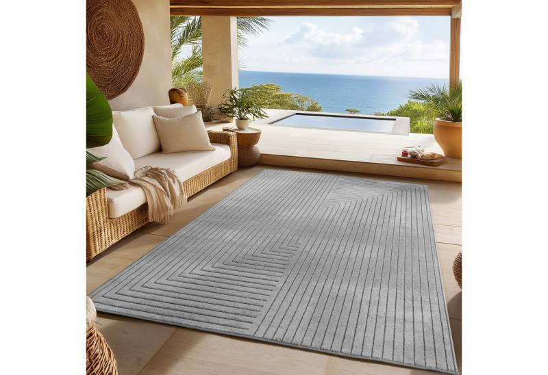 SIMPEX24 Outdoorteppich Skandinavischer 3D Design, Läufer, Höhe: 5 mm, Outdoor Teppich Wetterfest Modern Wohnzimmer Küchen Terrasse Balkon von SIMPEX24