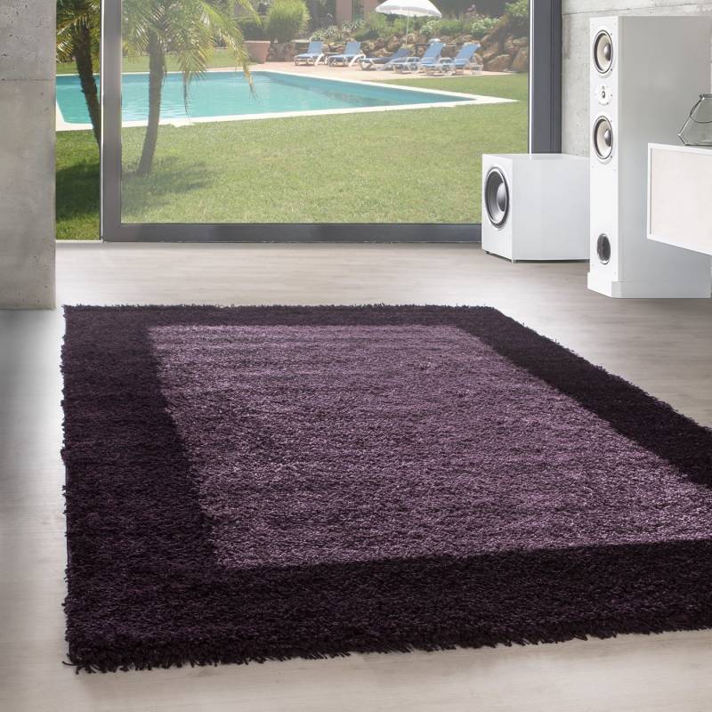 SIMPEX24 Teppich Bordüre Design, Läufer, Höhe: 30 mm, Teppich Wohnzimmer Bordüre Design Shaggy Verschieden Farben und Größen von SIMPEX24