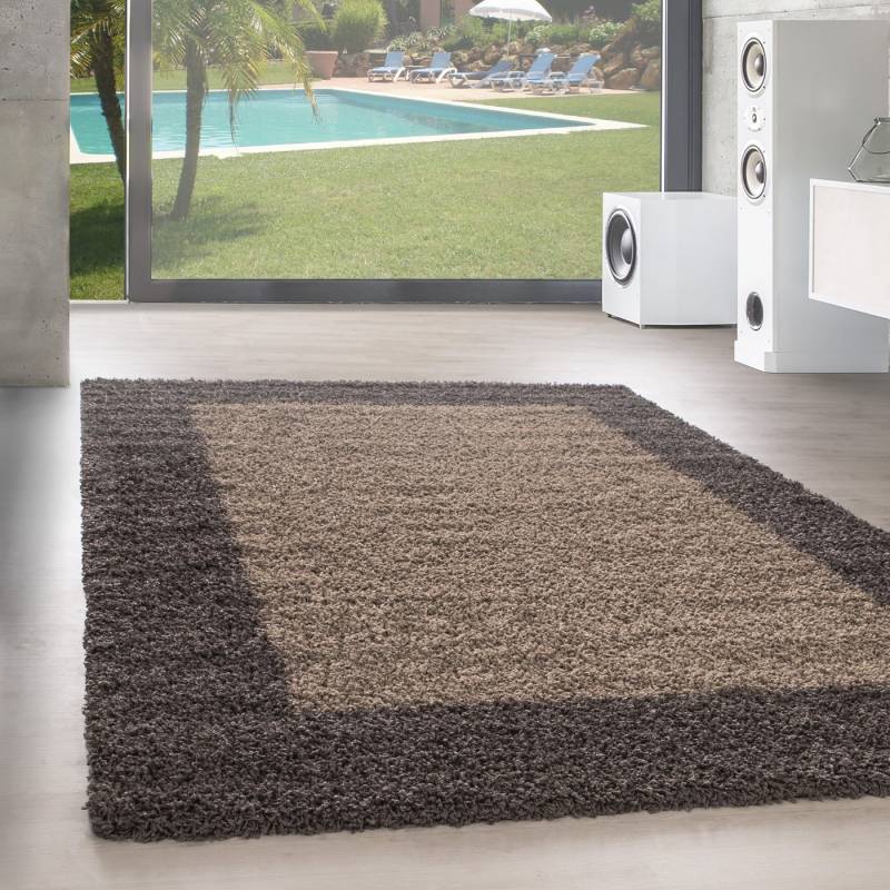 SIMPEX24 Teppich Bordüre Design, Läufer, Höhe: 30 mm, Teppich Wohnzimmer Bordüre Design Shaggy Verschieden Farben und Größen von SIMPEX24