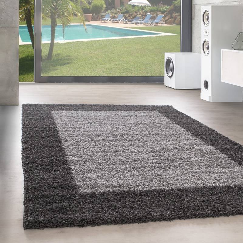 SIMPEX24 Teppich Bordüre Design, Läufer, Höhe: 30 mm, Teppich Wohnzimmer Bordüre Design Shaggy Verschieden Farben und Größen von SIMPEX24
