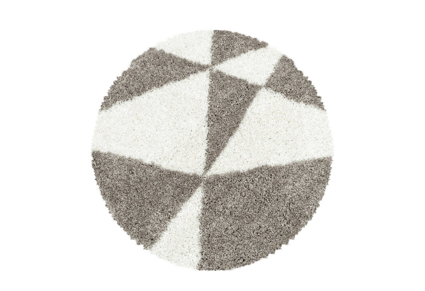 SIMPEX24 Teppich Geometrisch Design, Rund, Höhe: 30 mm, Runder Teppich Wohnzimmer Geometrisch Design Shaggy Teppich SIMPEX24 Teppich Geometrisch Design, Rund, Höhe: 30 mm, Runder Teppich Wohnzimmer Geometrisch Design Shaggy Teppich von SIMPEX24