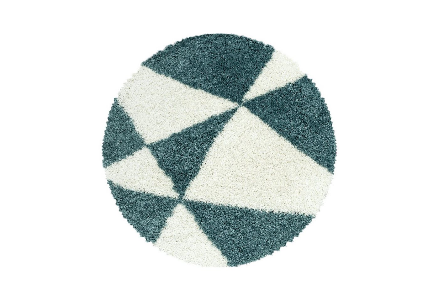 SIMPEX24 Teppich Geometrisch Design, Rund, Höhe: 30 mm, Runder Teppich Wohnzimmer Geometrisch Design Shaggy Teppich SIMPEX24 Teppich Geometrisch Design, Rund, Höhe: 30 mm, Runder Teppich Wohnzimmer Geometrisch Design Shaggy Teppich von SIMPEX24