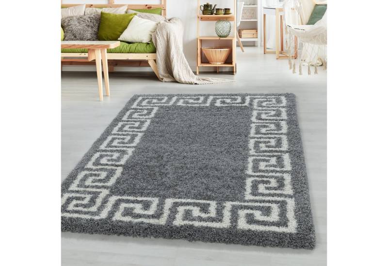 SIMPEX24 Teppich Mäander Design, Rund, Höhe: 30 mm, Teppich Wohnzimmer Mäander Design Verschidene Farben und Größen von SIMPEX24