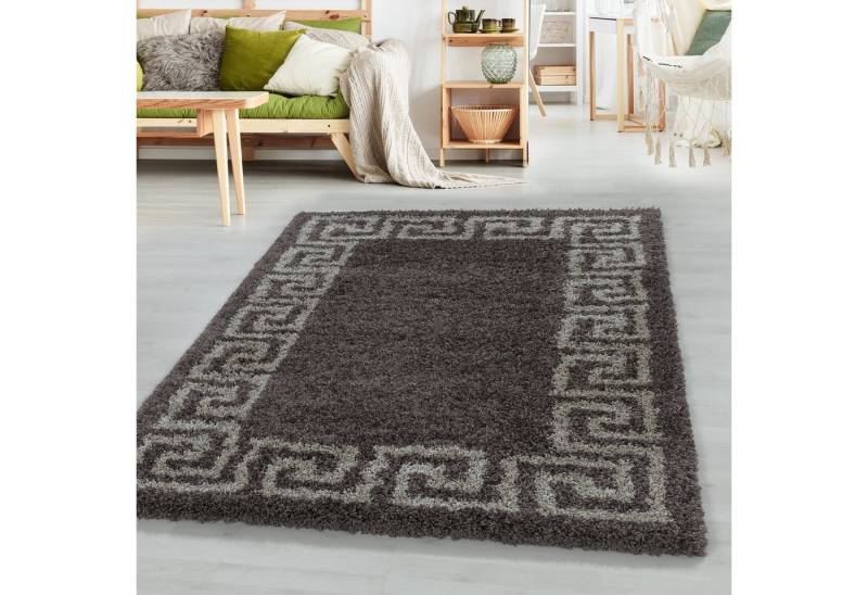 SIMPEX24 Teppich Mäander Design, Rund, Höhe: 30 mm, Teppich Wohnzimmer Mäander Design Verschidene Farben und Größen von SIMPEX24