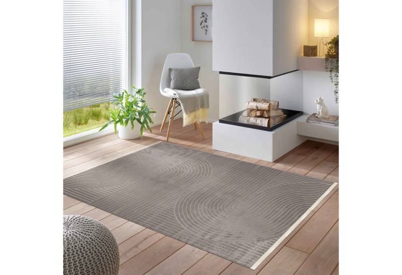 SIMPEX24 Teppich Unicolor - Einfarbig, Rechteckig, Höhe: 7 mm, Design Wohnzimmer Teppich Einfarbig Boho Stil Waschbar Anti Rutsch von SIMPEX24