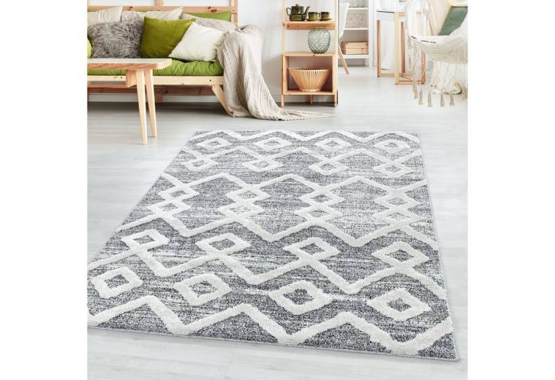 SIMPEX24 Teppich Boho Design, Läufer, Höhe: 20 mm, Teppich Wohnzimmer Boho Design Weich 3D Optik Skandinavische Stil von SIMPEX24