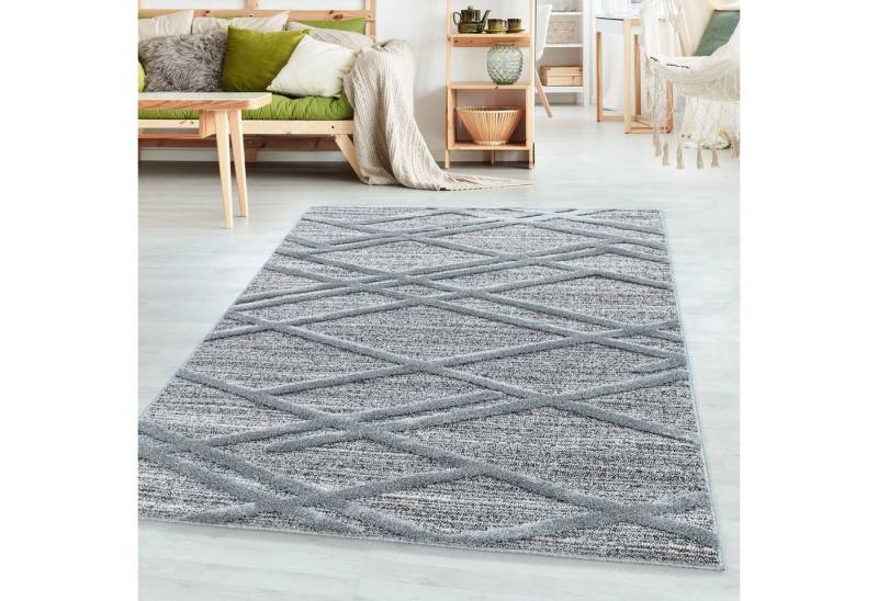 SIMPEX24 Teppich Boho Design, Rund, Höhe: 20 mm, Teppich Wohnzimmer Boho Design Weich 3D Optik Skandinavische Stil von SIMPEX24