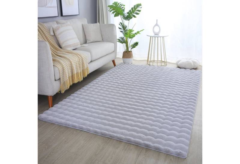 SIMPEX24 Teppich Unicolor - Einfarbig, Läufer, Höhe: 25 mm, Teppich Wohnzimmer Soft Einfarbig 3D Optik Flauschig Plüsch Teppich SIMPEX24 Teppich Unicolor - Einfarbig, Läufer, Höhe: 25 mm, Teppich Wohnzimmer Soft Einfarbig 3D Optik Flauschig Plüsch Teppich von SIMPEX24