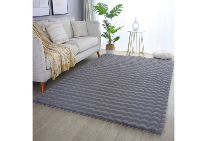 SIMPEX24 Teppich Unicolor - Einfarbig, Läufer, Höhe: 25 mm, Teppich Wohnzimmer Soft Einfarbig 3D Optik Flauschig Plüsch Teppich SIMPEX24 Teppich Unicolor - Einfarbig, Läufer, Höhe: 25 mm, Teppich Wohnzimmer Soft Einfarbig 3D Optik Flauschig Plüsch Teppich von SIMPEX24