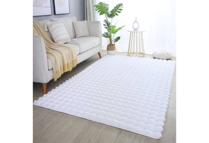 SIMPEX24 Teppich Unicolor - Einfarbig, Läufer, Höhe: 25 mm, Teppich Wohnzimmer Soft Einfarbig 3D Optik Flauschig Plüsch Teppich von SIMPEX24