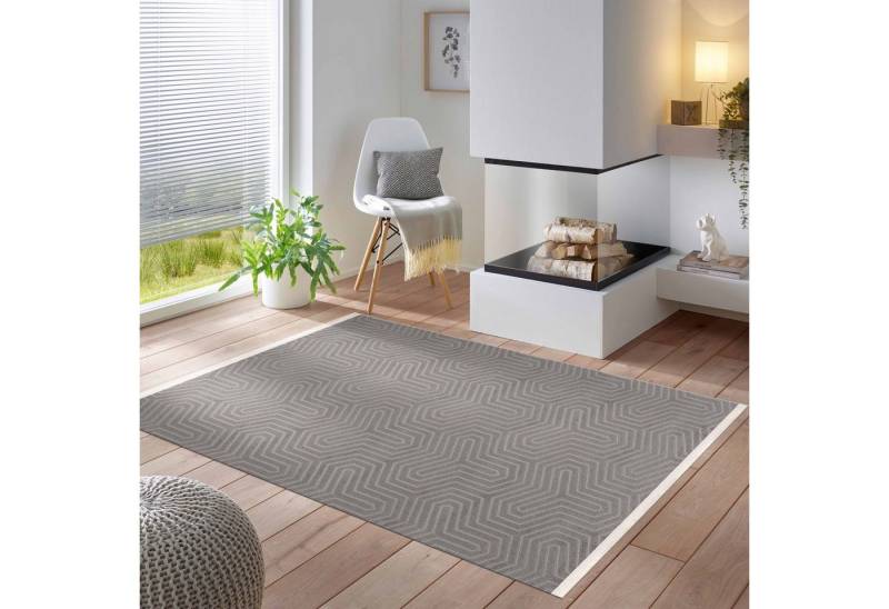 SIMPEX24 Teppich Unicolor - Einfarbig, Rechteckig, Höhe: 7 mm, Design Wohnzimmer Teppich Einfarbig Boho Stil Waschbar Anti Rutsch von SIMPEX24