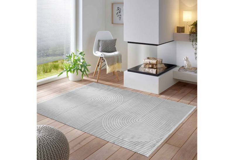 SIMPEX24 Teppich Unicolor - Einfarbig, Rechteckig, Höhe: 7 mm, Design Wohnzimmer Teppich Einfarbig Boho Stil Waschbar Rutschfest von SIMPEX24