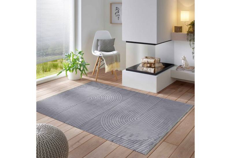 SIMPEX24 Teppich Unicolor - Einfarbig, Rechteckig, Höhe: 7 mm, Designer Wohnzimmer Teppich Einfarbig Boho Stil Waschbar Anti Rutsch von SIMPEX24