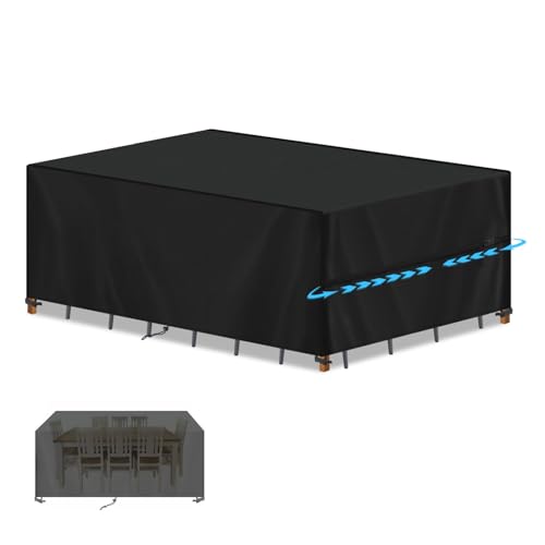 SIMPHAUS Abdeckung Gartenmöbel Abdeckung Gartentisch Wasserdicht,Loungemöbel Abdeckung,UV Beständig 420D Oxford Gewebe Schutzhülle Gartenmöbel,Loungesofa Abdeckplane,Balkonabdeckung 210x90x75cm von SIMPHAUS