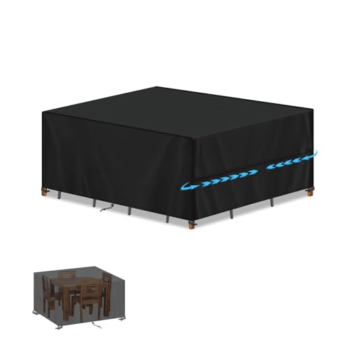 SIMPHAUS Abdeckung Gartentisch Abdeckung Gartenmöbel Wasserdicht,UV Beständig 420D Oxford Gewebe Abdeckplane Gartenmöbel Abdeckung für Gartenmöbel,Klapptisch,Garten Hochbeet,Balkonmöbel 120x100x75cm von SIMPHAUS