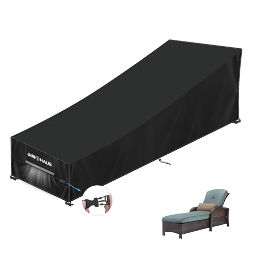 SIMPHAUS Abdeckung Sonnenliege Schutzhülle für Gartenliege Sonnenliege Relaxliegen Wasserdichte Abdeckungen für Liegen Abdeckungen Liegen Winddicht UV-Beständig 420D Oxford Gewebe 210x80x40/80cm von SIMPHAUS