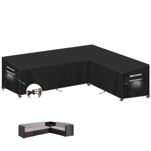 SIMPHAUS Gartenmöbel Abdeckung L-Form Schutzhülle Lounge L Form Abdeckplane für Gartenmöbel Ecksofa Wasserdicht Abdeckung Loungemöbel Abdeckhaube für L Form Lounge Palettensofa 300x230x95x80/60cm SIMPHAUS Gartenmöbel Abdeckung L-Form Schutzhülle Lounge L Form Abdeckplane für Gartenmöbel Ecksofa Wasserdicht Abdeckung Loungemöbel Abdeckhaube für L Form Lounge Palettensofa 300x230x95x80/60cm von SIMPHAUS
