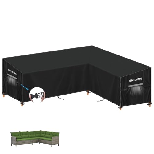 SIMPHAUS Gartenmöbel Abdeckung L Form Wasserdicht Ecksofa Abdeckplane Lounge Abdeckung L-Form Loungemöbel Schutzhülle Gartenlounge Abdeckhaube Gartenmöbel Lounge Überzug Outdoor 250x190x90x80/60cm SIMPHAUS Gartenmöbel Abdeckung L Form Wasserdicht Ecksofa Abdeckplane Lounge Abdeckung L-Form Loungemöbel Schutzhülle Gartenlounge Abdeckhaube Gartenmöbel Lounge Überzug Outdoor 250x190x90x80/60cm von SIMPHAUS