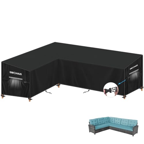 SIMPHAUS Gartenmöbel Abdeckung L Form Wasserdicht Ecksofa Abdeckplane Lounge Abdeckung L-Form Loungemöbel Schutzhülle Gartenlounge Abdeckhaube Gartenmöbel Lounge Überzug Outdoor 210x270x87x80/60cm SIMPHAUS Gartenmöbel Abdeckung L Form Wasserdicht Ecksofa Abdeckplane Lounge Abdeckung L-Form Loungemöbel Schutzhülle Gartenlounge Abdeckhaube Gartenmöbel Lounge Überzug Outdoor 210x270x87x80/60cm von SIMPHAUS